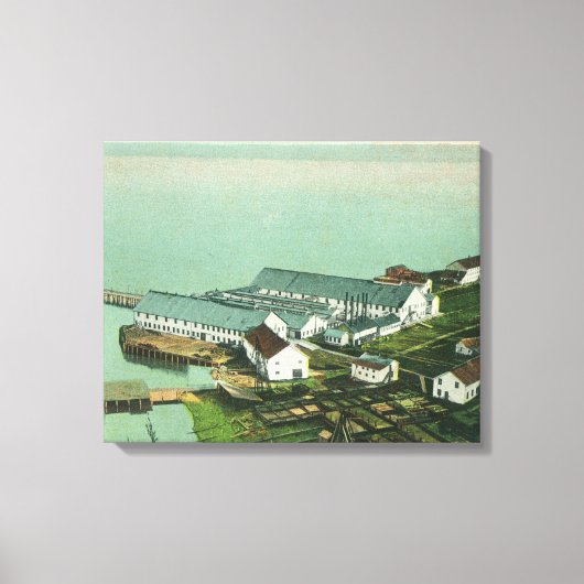 Toile Vue aérienne de A. P. A. Cannery (Recto)