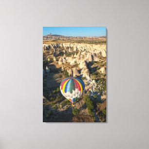 Toile Vue aérienne de ballons à air chaud, Cappadoce