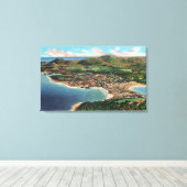 Toile Vue aérienne de Bar Harbour et Cadillac (Insitu (Plancher de Bois))