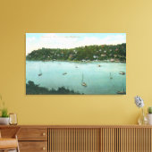 Toile Vue aérienne de Bay Belvedere, CA (Insitu(Salon))