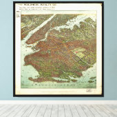 Toile Vue aérienne de Brooklyn, New York (1908) (Insitu (Plancher de Bois))