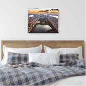 Toile Vue aérienne de Central Park au coucher du soleil (Insitu(Chambre))