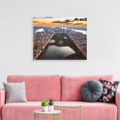 Toile Vue aérienne de Central Park au coucher du soleil (Insitu(Salon))