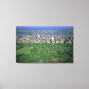 Toile Vue aérienne de Central Park et du côté ouest