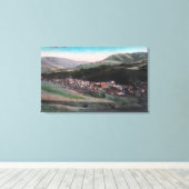 Toile Vue aérienne de CityCuldesac, ID (Insitu (Plancher de Bois))