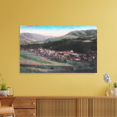 Toile Vue aérienne de CityCuldesac, ID (Insitu(Salon))