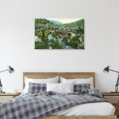 Toile Vue aérienne de CityDunsmuir, CA (Insitu(Chambre))