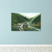 Toile Vue aérienne de CityGem, ID (Insitu (Plancher de Bois))