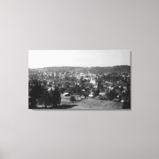 Toile Vue aérienne de CityGrass Valley, CA (Recto)