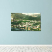 Toile Vue aérienne de CityKennett, CA (Insitu (Plancher de Bois))