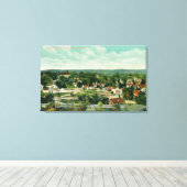 Toile Vue aérienne de CityPaso Robles, CA (Insitu (Plancher de Bois))