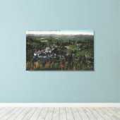 Toile Vue aérienne de CityPlacerville, CA (Insitu (Plancher de Bois))