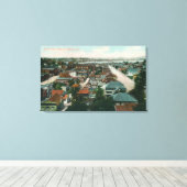 Toile Vue aérienne de CityVallejo, CA (Insitu (Plancher de Bois))