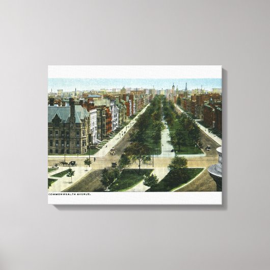 Toile Vue aérienne de Commonwealth Avenue (Recto)