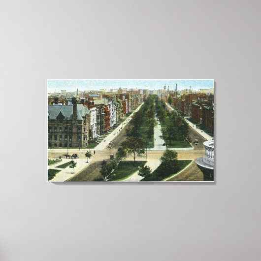 Toile Vue aérienne de Commonwealth Avenue (Recto)