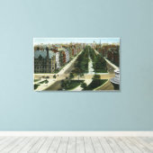 Toile Vue aérienne de Commonwealth Avenue (Insitu (Plancher de Bois))