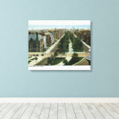 Toile Vue aérienne de Commonwealth Avenue (Insitu (Plancher de Bois))