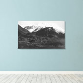Toile Vue aérienne de Juneau, Alaska Photographie (Insitu (Plancher de Bois))