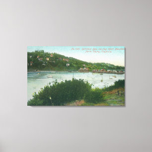 Toile Vue aérienne de la baie du Belvedere, Hotel Belved