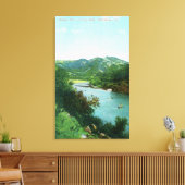 Toile Vue aérienne de la rivière russe au Camp Rose (Insitu(Salon))