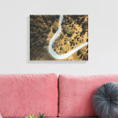 Toile vue aérienne de la route entre la forêt (Insitu(Salon))