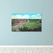 Toile Vue aérienne de la salle de gym de l'université d' (Insitu (Plancher de Bois))