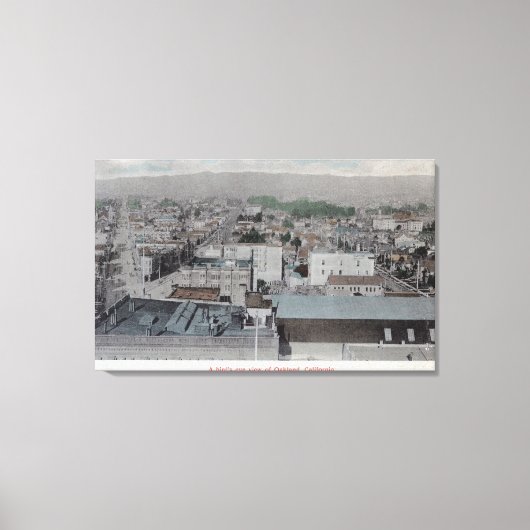 Toile Vue aérienne de la ville # 2Oakland, CA (Recto)