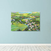 Toile Vue aérienne de la ville 9 (Insitu (Plancher de Bois))
