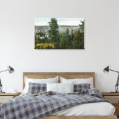 Toile Vue aérienne de la ville à travers les bois (Insitu(Chambre))