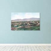 Toile Vue aérienne de la ville depuis les collines (Insitu (Plancher de Bois))