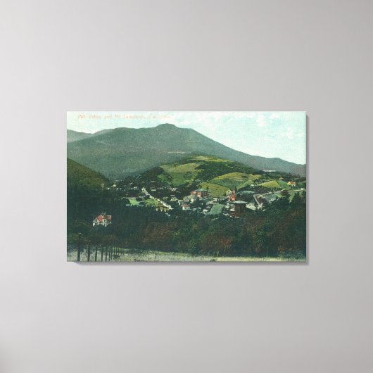 Toile Vue aérienne de la ville et du mont Tamalpais (Recto)