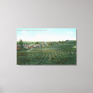 Toile Vue aérienne de la ville, le comté de Sonoma de