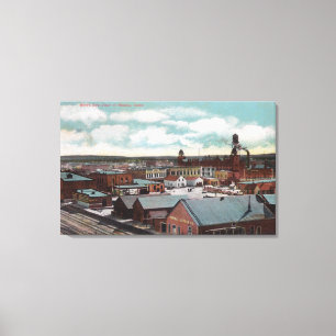 Toile Vue aérienne de la ville, TracksNampa, ID