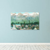 Toile Vue aérienne de la zone résidante de la ville (Insitu (Plancher de Bois))