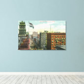 Toile Vue aérienne de Main Street (Insitu (Plancher de Bois))