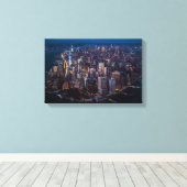 Toile Vue aérienne de Manhattan (Insitu (Plancher de Bois))
