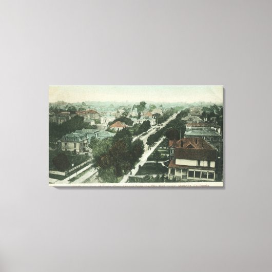 Toile Vue aérienne de Père Noël AveAlameda, CA (Recto)