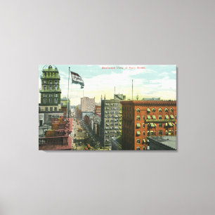 Toile Vue aérienne de rue principale