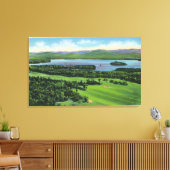 Toile Vue aérienne de Saranac Inn Golf Course & (Insitu(Salon))