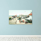 Toile Vue aérienne de Tent City et Amusement Plaza (Insitu (Plancher de Bois))