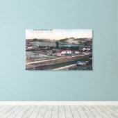 Toile Vue aérienne de TownFreestone, CA (Insitu (Plancher de Bois))