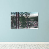 Toile Vue aérienne de TownGuerneville, CA (Insitu (Plancher de Bois))