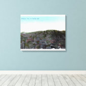 Toile Vue aérienne de TownSonora, CA (Insitu (Plancher de Bois))