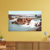 Toile Vue aérienne des chutes et du pont (Insitu(Salon))