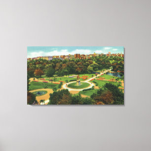 Toile Vue aérienne des jardins publics # 2