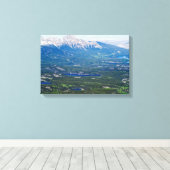 Toile Vue aérienne des lacs Jasper - Canada (Insitu (Plancher de Bois))