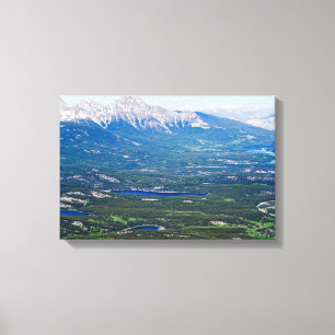 Toile Vue aérienne des lacs Jasper - Canada
