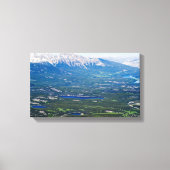 Toile Vue aérienne des lacs Jasper - Canada (Recto)