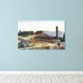 Toile Vue aérienne des mines Anaconda et Neversweat (Insitu (Plancher de Bois))