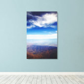 Toile Vue aérienne des montagnes brunes rouges (Insitu (Plancher de Bois))